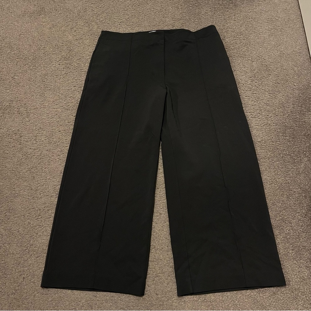 COS Black Wide Leg Cropped Pants - Picture 2 of 5